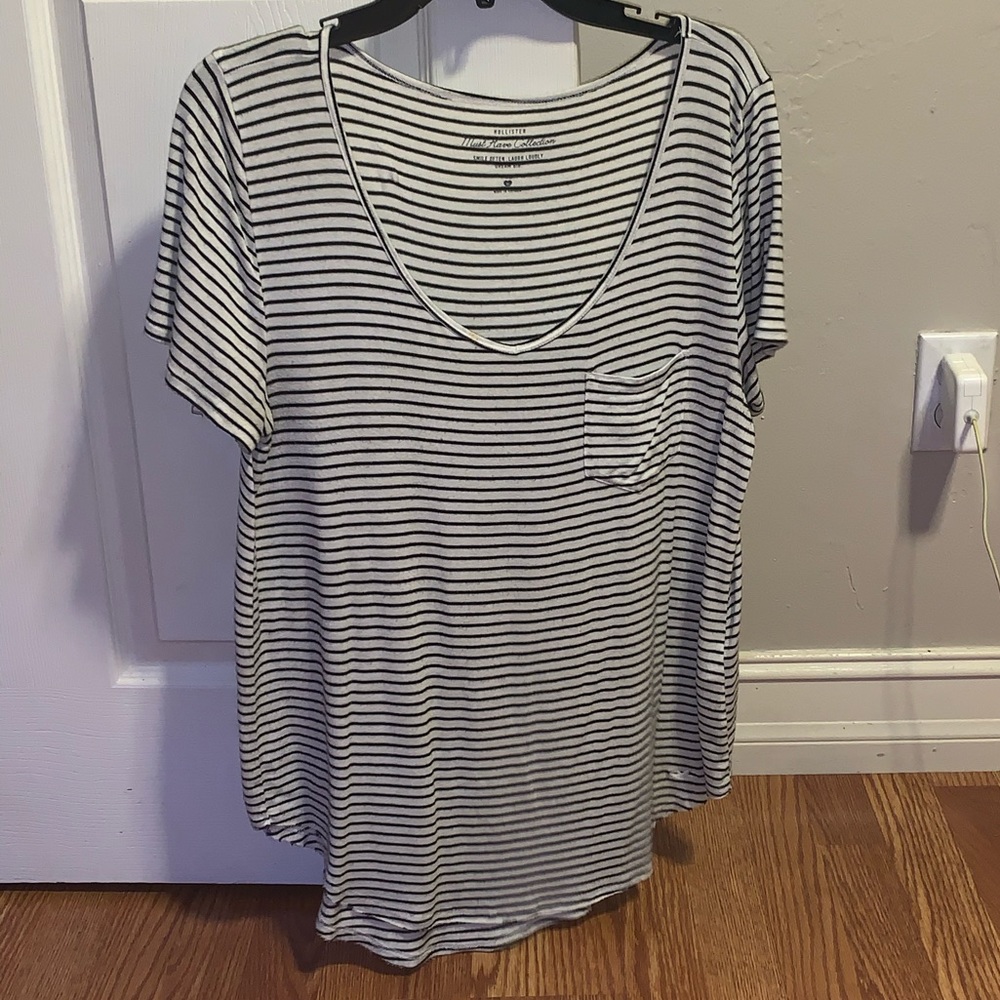 A short sleeve striped shirt